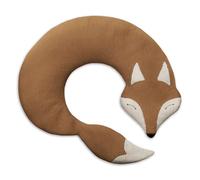 Leschi Cuscino cervicale termico per microonde - 100% cotone e grano biologico - Cuscino riscaldante ideale per sciogliere tensioni a collo, spalle e schiena - Volpe, beige
