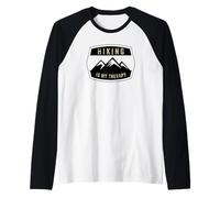 L'escursionismo è la mia Terapia Amore Natura Maglia con Maniche Raglan