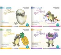 Lesen mit Rico Schnabel, Heft 1-4, silbierte Ausgabe mit BOOKii-Funktion. Paket: Selbstständig Lesen und Grundwortschatz trainieren