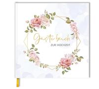 Leseogye Libro degli ospiti per matrimonio, libro degli ospiti con 144 pagine di carta spessa di alta qualità, dimensioni 21 x 21 cm, colore bianco per battesimo, matrimoni, anniversari, compleanni