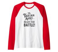 L'esercito Scozzese Pronto per la Battaglia Divertente Calcio Scozzese Maglia con Maniche Raglan