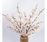 LESING - 4 fiori di ciliegio artificiali in seta, fiori di ciliegio e fiori di pesca, per matrimoni, casa, ufficio, decorazione per feste (rosa chiaro-1)