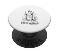 L'esistenza è un opossum del fuoco della spazzatura Ratto caotico sconvolgente PopSockets PopGrip Adesivo