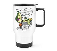 Leslie & Larry Avocado Viaggio Tazza con Manico - Divertente Avocado Guacamole