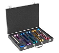 lesolar Chakra, set di 7 forcelle per accordatura chakra e 1 forchetta per l'anima, per terapia curativa, yoga, meditazione, con squisita confezione regalo in legno