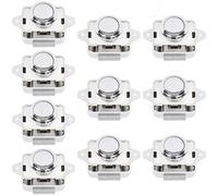 LESOLEIL Push-lock Serratura a Pulsanteper Mobili Maniglia Camper Camping Caravan Cassetti per Porte Caravan Argento 10 pezzi