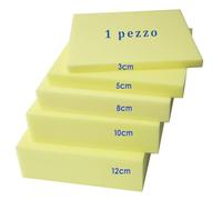 Lesone 1 x Imbottitura in Schiuma ad Alta Densità, Spugna in Poliuretano Rettangolare per Imbottiture di Cuscini e Schienale per Divani, Materassi Panche - Tagliabile (Spessore 8 cm-50x50cm)