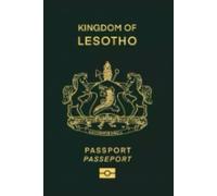 Lesotho Passport Replica Lined Softcover 6'' x 9'' Notebook / Journal 120 pages