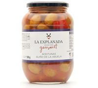 L'ESPANATA GOURMET | Olive Verdi Coniglio della nonna 835 g. Formato barattolo [Confezione da 3 Pezzi] - Olive Cacciorla- Peso netto strizzato totale 1500 g