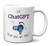 L'Esprit Des Anges Tazza regalo gatto umorismo intelligenza artificiale - Il gatto GPT non è un felino - originale divertente divertente e divertente compleanno