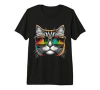 Less Drama More Techno Cat Tee - Occhiali da Sole & Beats Maglietta Premium