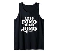 Less FOMO More JOMO Minimalist Retro Vintage Quote Design Canotta