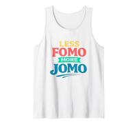 Less FOMO More JOMO Minimalist Retro Vintage Quote Design Canotta