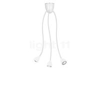 less 'n' more Athene A-3DL Lampada da soffitto LED 3 fuochi, bianco/testa bianco - dimmerabile a taglio di fase