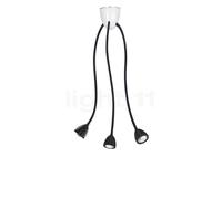 less 'n' more Athene A-3DL Lampada da soffitto LED 3 fuochi, nero/testa nero - dimmerabile a taglio di fase