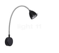 less 'n' more Athene A-BWL Lampada da parete LED, alluminio/testa nero - fase di dimmer