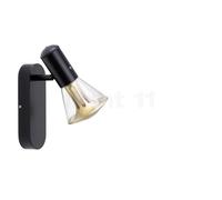 less 'n' more Ethics E-WDS Lampada da soffitto e parete LED, corpo dorato/vetro traslucido chiaro - dimmerabile a taglio di fase