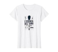 L'Essenza dell'uomo - Regalo per PAP‡, Fratello, Marito Maglietta, Donna, Bianco, M