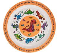 lesser and pavey Piatto per bambini, motivo dinosauro, 1 pezzo, multicolore, 21,5 x 21,5 x 2 cm