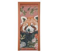 Lesser Panda Floreale Rosso Boho copertura della porta d'ingresso 35x79 In porta banner decorazione Holiday Party Forniture M