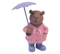 Lesser & Pavey Capybara Rainy Days Polyresin Capybaras Happy