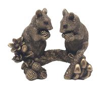 Lesser & Pavey Leonardo Collection, statuette decorative per la casa con topi riflessi sul ramo, ideali come ornamento per donne e uomini, grazioso centrotavola e accessori per il soggiorno