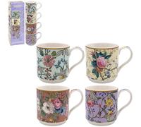 Lesser & Pavey - Set di 4 tazze impilabili dal design britannico per tutte le cucine, tazze impilabili per cucine moderne con bei disegni (Kilburn Stacking S4)