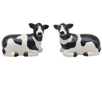 Lesser & Pavey Set sale e pepe per tutti i tipi di cucina, set sale e pepe in ceramica, adatto per la casa (mucca)