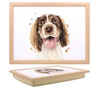 Lesser & Pavey Springer Spaniel Laptray Robert James Hull Vassoio per servire cibo e colazione | Comodo vassoio con cuscino a sacco | vassoi resistenti per mangiare sul grembo | vassoio ideale per