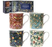 lesser and pavey LP93068 - Tazza in ceramica William Morris, set di 4 pezzi, 12 x 8 x 9 cm, multicolore, 4 pezzi (confezione da 1)