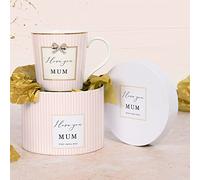 Lesser & Pavey Tazza regalo per la mamma, bel regalo per occasioni speciali, perfetta per la festa della mamma, tazza I Love You Mum, design Madelaine by Hearts