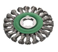 Lessmann Anti Scintillante Acciaio Inox Nodo Ruota Brush x-Lock 125mm LES47381X
