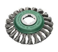 Lessmann Anti Scintillante Acciaio Inox Nodo Smussato Spazzola 115mm x-Lock