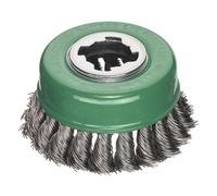Lessmann Anti Scintillante Acciaio Inox Nodo Spazzola Tazza 85mm x-Lock