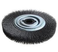 Lessmann Ruota Spazzola D250mm X W30-35 X 100 Foro Set 4+1 Steel Filo 0.30