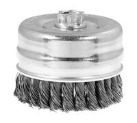 LESSMANN Spazzola a tazza, filo in acciaio 0,50mm, Spazzola Ø125 x Filettatura M 14mm Quantità:1