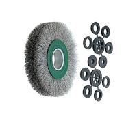 LESSMANN Spazzola circolare con foro (verde) filo in inox 0,30mm, Ø150 x l=30mm Quantità:1