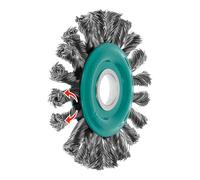 LESSMANN Spazzola circolare, intrecciatura alternata, filo in inox da 0,50mm, ØSpazzole D1xØForo d 1/filettatura M: 115x22mm Quantità:1