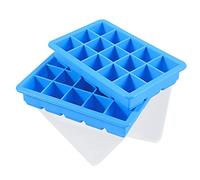 LessMo 2 Pezzi Vassoio per Cubetti, Ghiaccio in Silicone Grande con Coperchio, Salvaspazio e Impilabile, Vassoi per Cubetti di Ghiaccio Certificati LFGB e Senza BPA per Pappe e Bevande