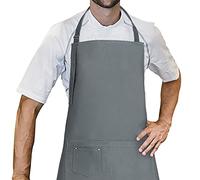 LessMo Grembiule, 100% Cotone Grembiule di Cucina con Laccio Regolabile, qualità Professionale Barbecue Grembiule, 70 x 85cm