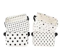 LessMo Set di 4 Cestini Portaoggetti, Stoccaggio Pieghevoli in Tessuto Cestino Organizzatore Secchio per Scaffali e Scrivanie, Contenitori per Armadio