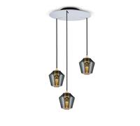 less'n'more ETHICS lampada a sospensione 3 luci rotonda, LED, E-3GPL-400-P1-KGG-GG, ETHICS [Lampade per Interni > Lampade a Sospensione]