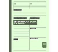 Lesson Plan Book for Teachers