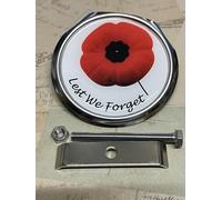 Lest We Forget Poppy Classico Auto Griglia Distintivo - Gratis Fissaggi