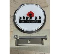 Lest We Forget Poppy Classico Auto Griglia Distintivo - Gratis Fissaggio