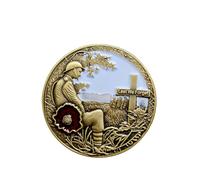 Lest We Forget - Spilla a forma di papavero rosso, decorazione per il giorno della memoria, regali per veterani, cimeli