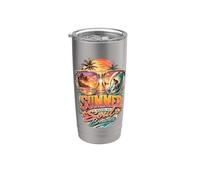L'estate è dove respira la mia anima amanti del surf Tropical Beach Bicchiere termico in acciaio inox doppia parete