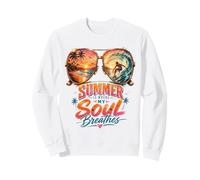 L'Estate è Dove Respira la mia Anima Amanti del Surf Tropical Beach Felpa