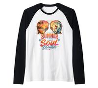L'Estate è Dove Respira la mia Anima Amanti del Surf Tropical Beach Maglia con Maniche Raglan