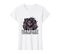 L'estetica del Vampiro Emo Maglietta con Stampa Grafica Economica, Donna, Bianco, M